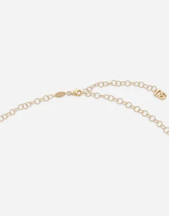 Twisted wire chain necklace in yellow gold 18Kt