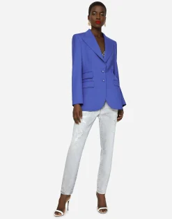 Two-way stretch wool jacket