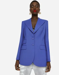 Two-way stretch wool jacket