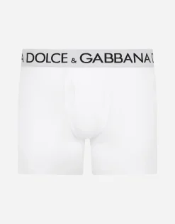Two-way-stretch cotton jersey long-leg boxers
