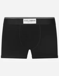 Two-way-stretch jersey boxers with patch