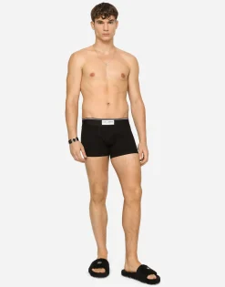 Two-way-stretch jersey boxers with patch