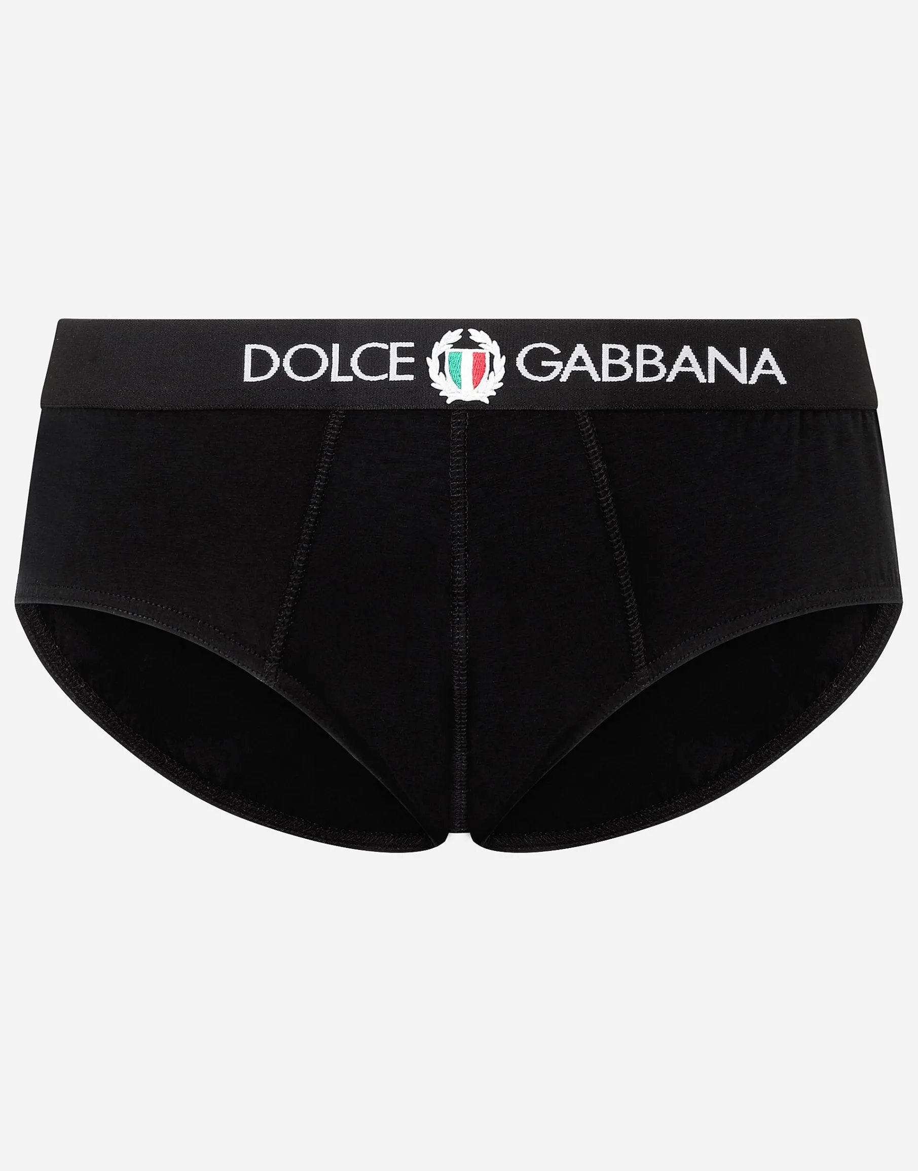Two-way-stretch jersey Brando briefs with crest