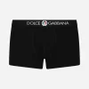 Two-way-stretch jersey regular-fit boxers with emblem