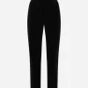 Velvet cigarette pants
