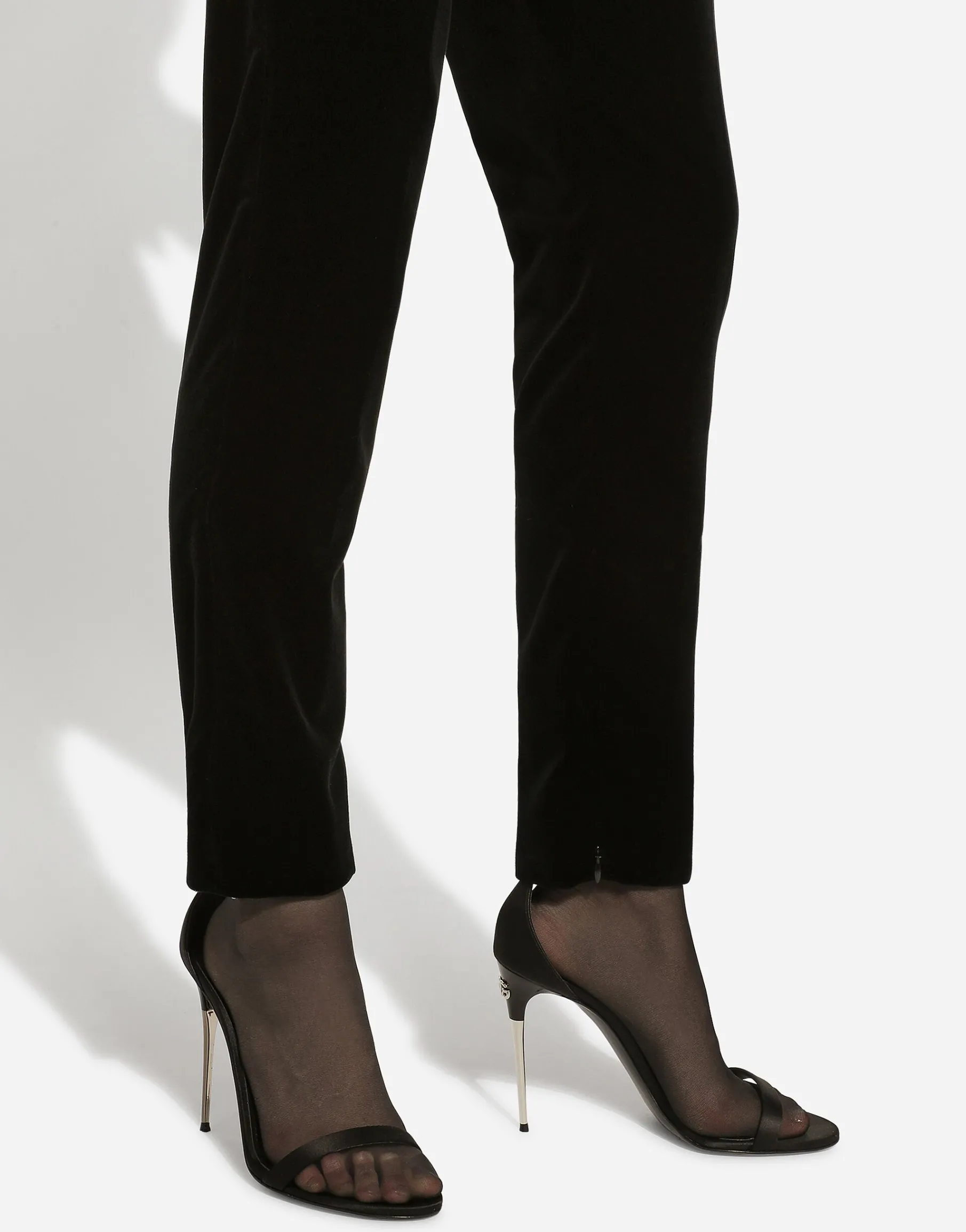 Velvet cigarette pants