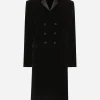 Velvet coat with satin details