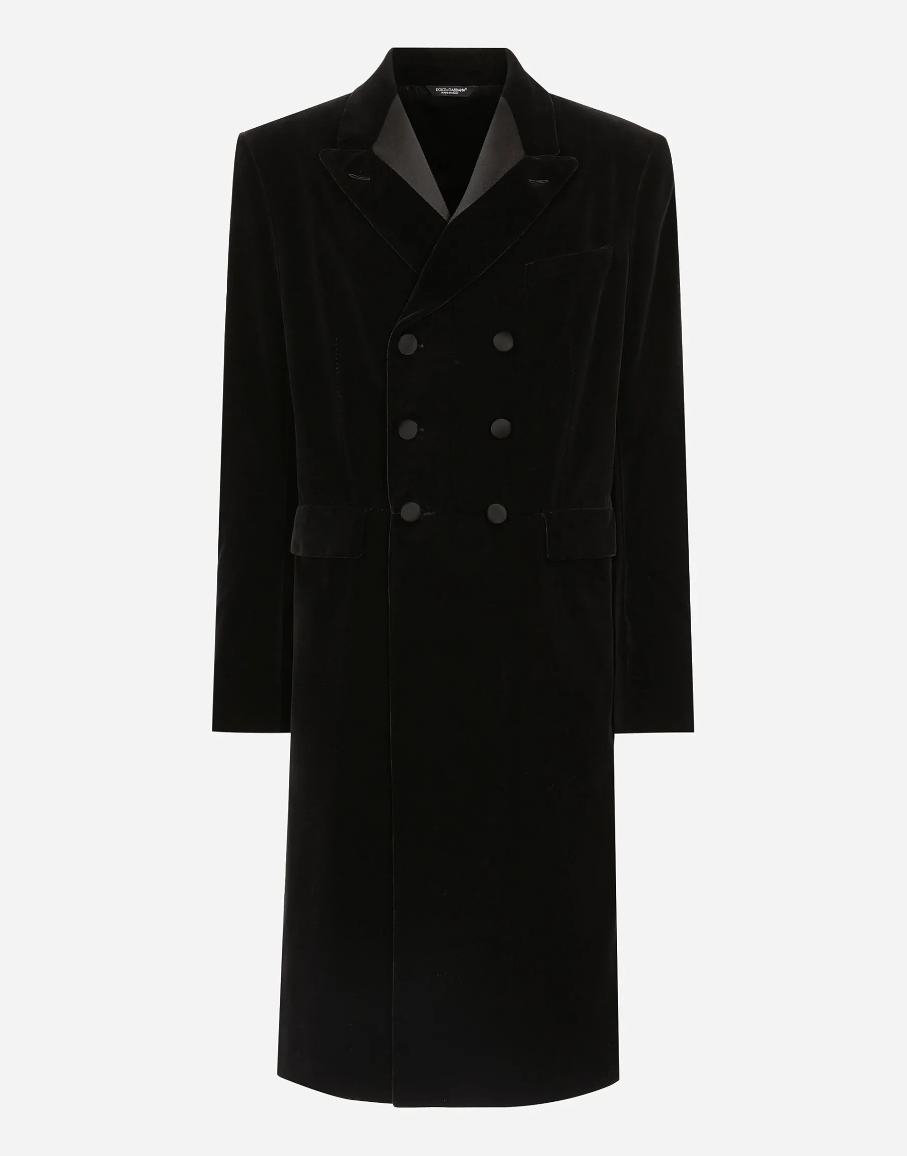 Velvet coat with satin details