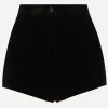 Velvet high-waisted tuxedo panties