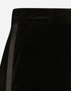 Velvet high-waisted tuxedo panties