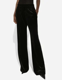 Velvet jogging pants