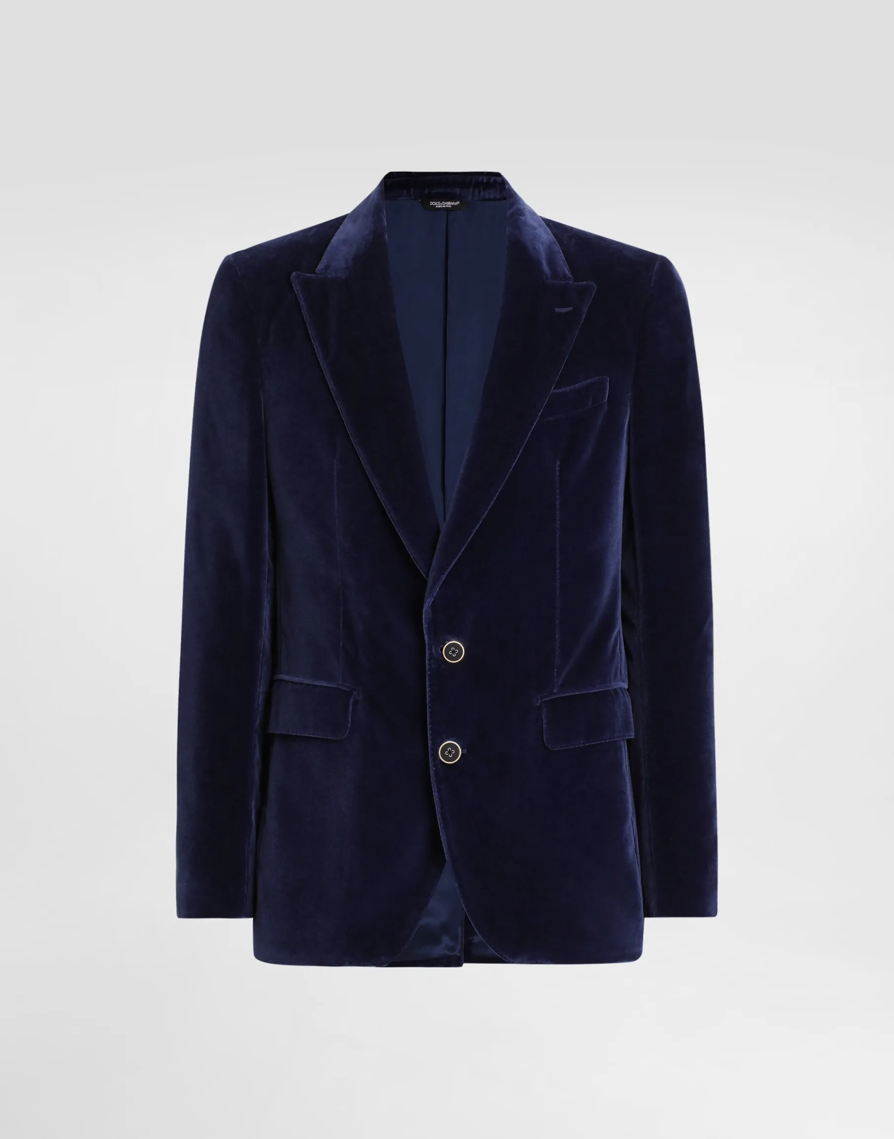 Velvet single-breasted jacket