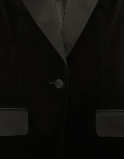 Velvet single-breasted Turlington tuxedo jacket