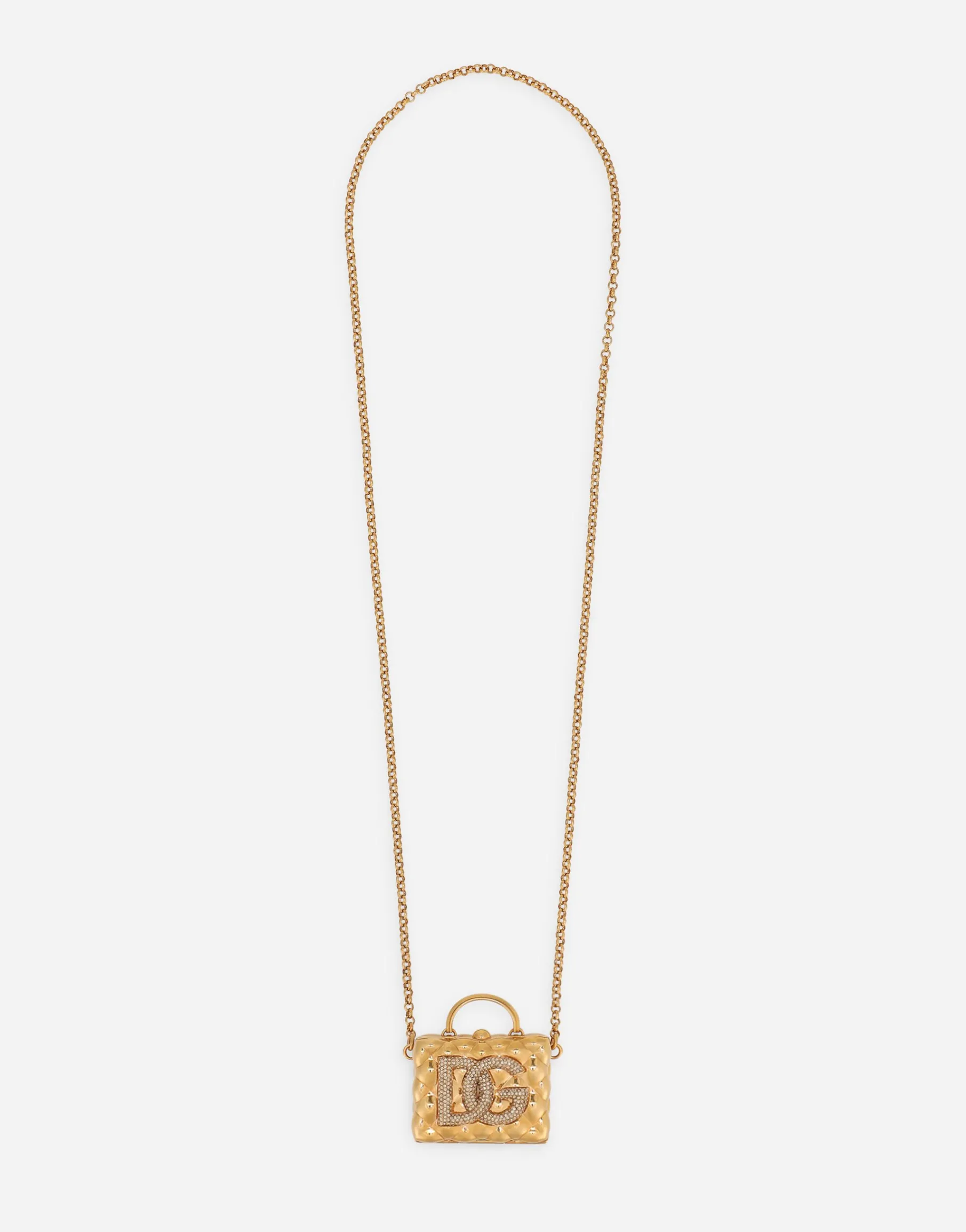 Vintage brass DG necklace