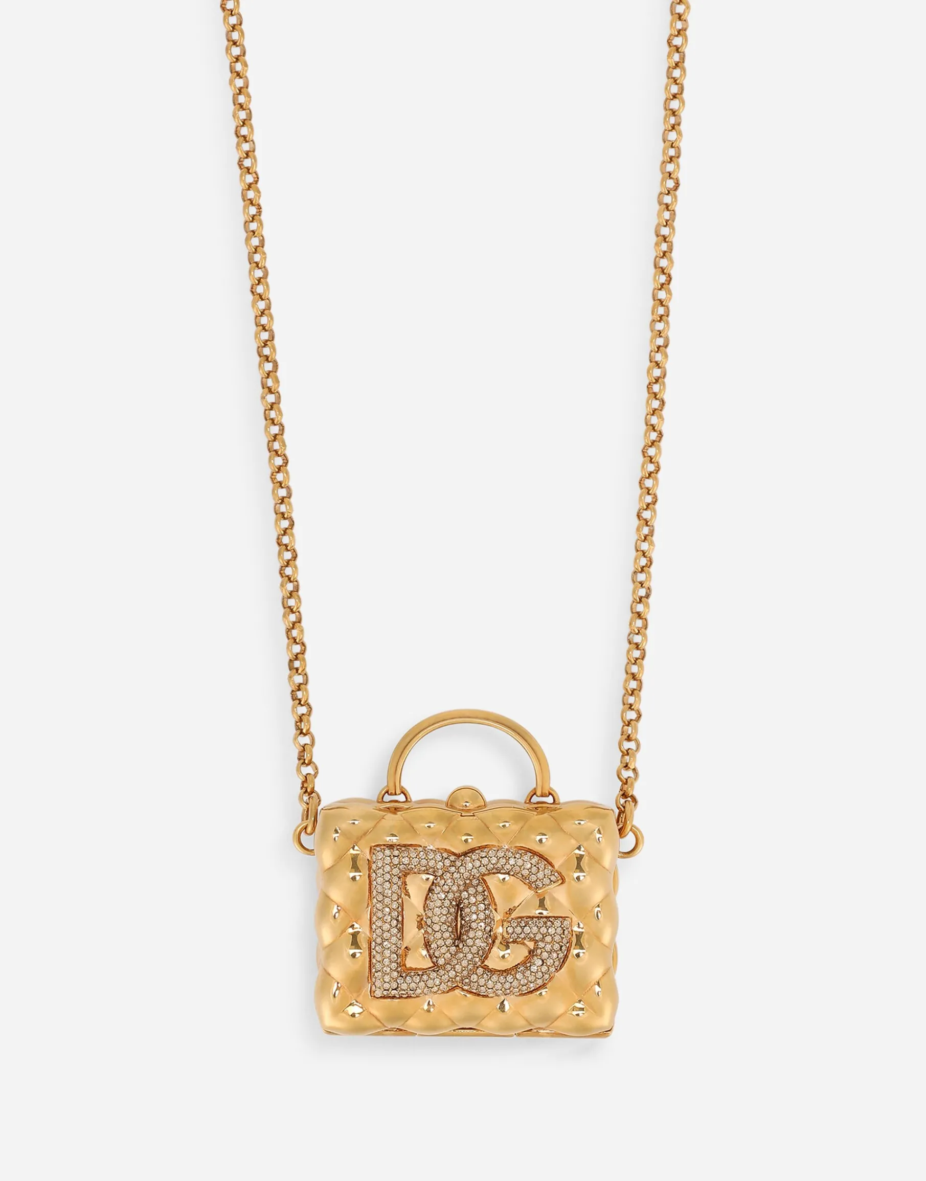 Vintage brass DG necklace