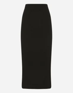 Virgin wool pencil skirt