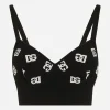 Viscose bralette top with jacquard DG logo