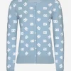 Viscose cardigan with jacquard DG logo