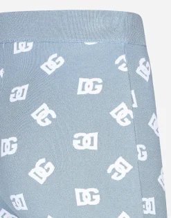 Viscose leggings with jacquard DG logo