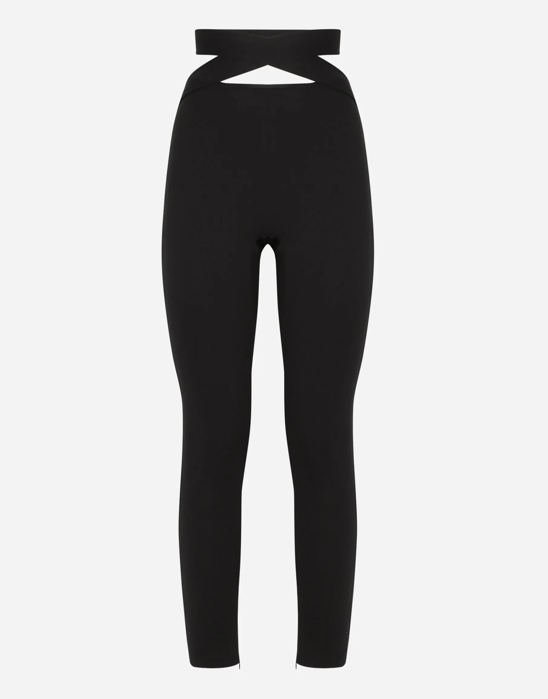 Viscose pants with strap detail