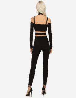 Viscose pants with strap detail