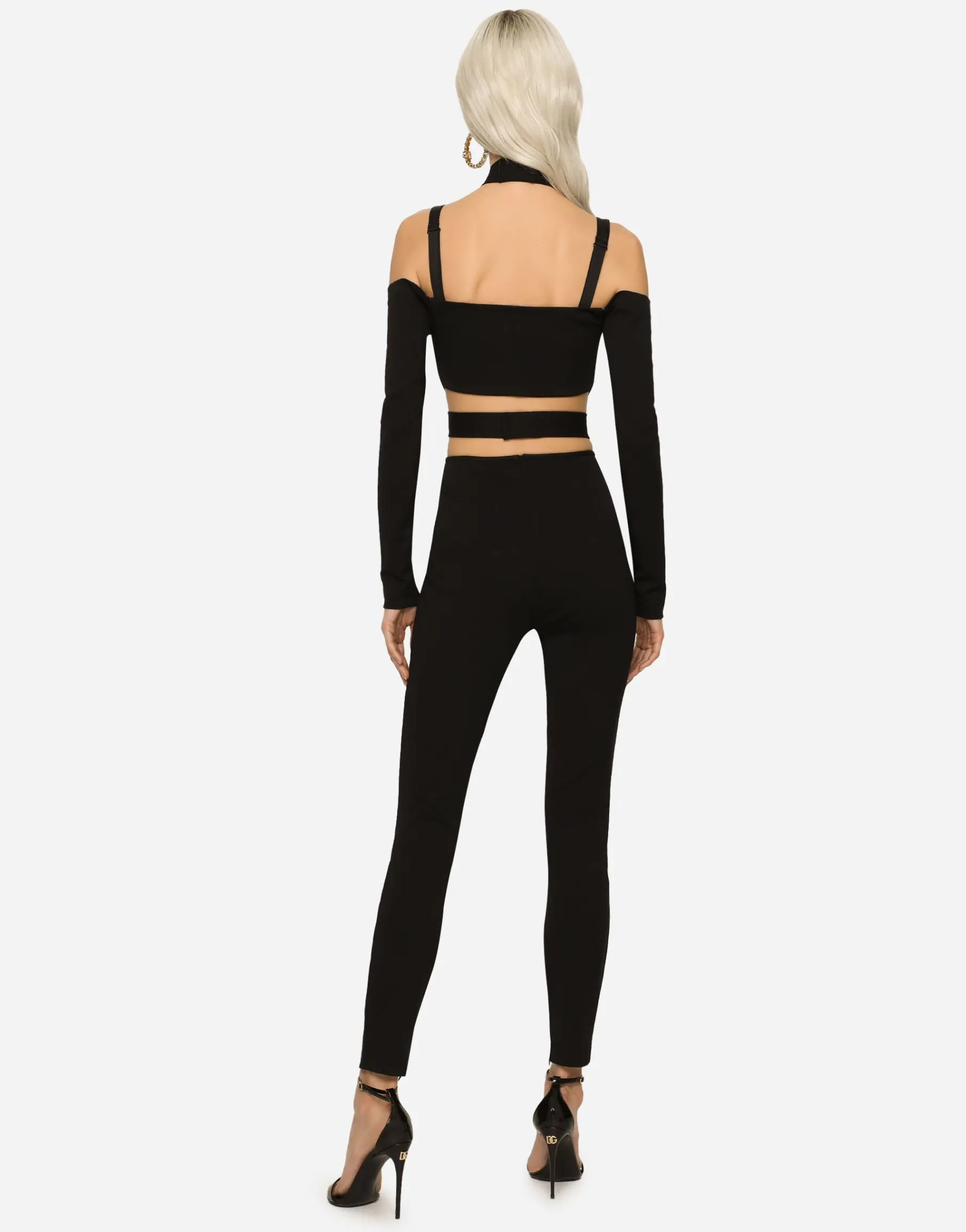 Viscose pants with strap detail
