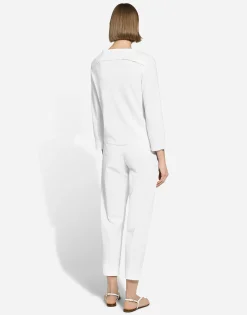 Viscose sweater with sailor collar