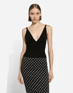 Viscose-knit vest top
