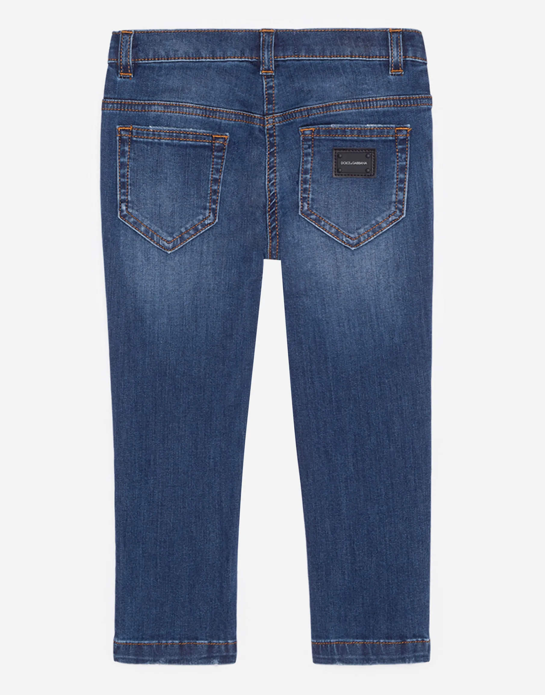 Washed stretch denim skinny jeans