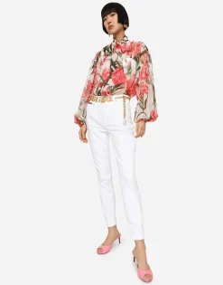 White denim Audrey jeans