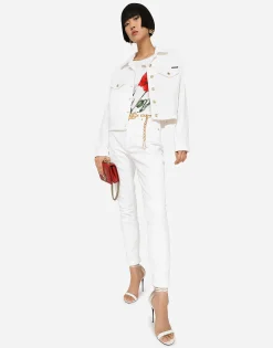 White denim jacket