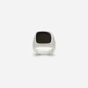 White gold signet ring