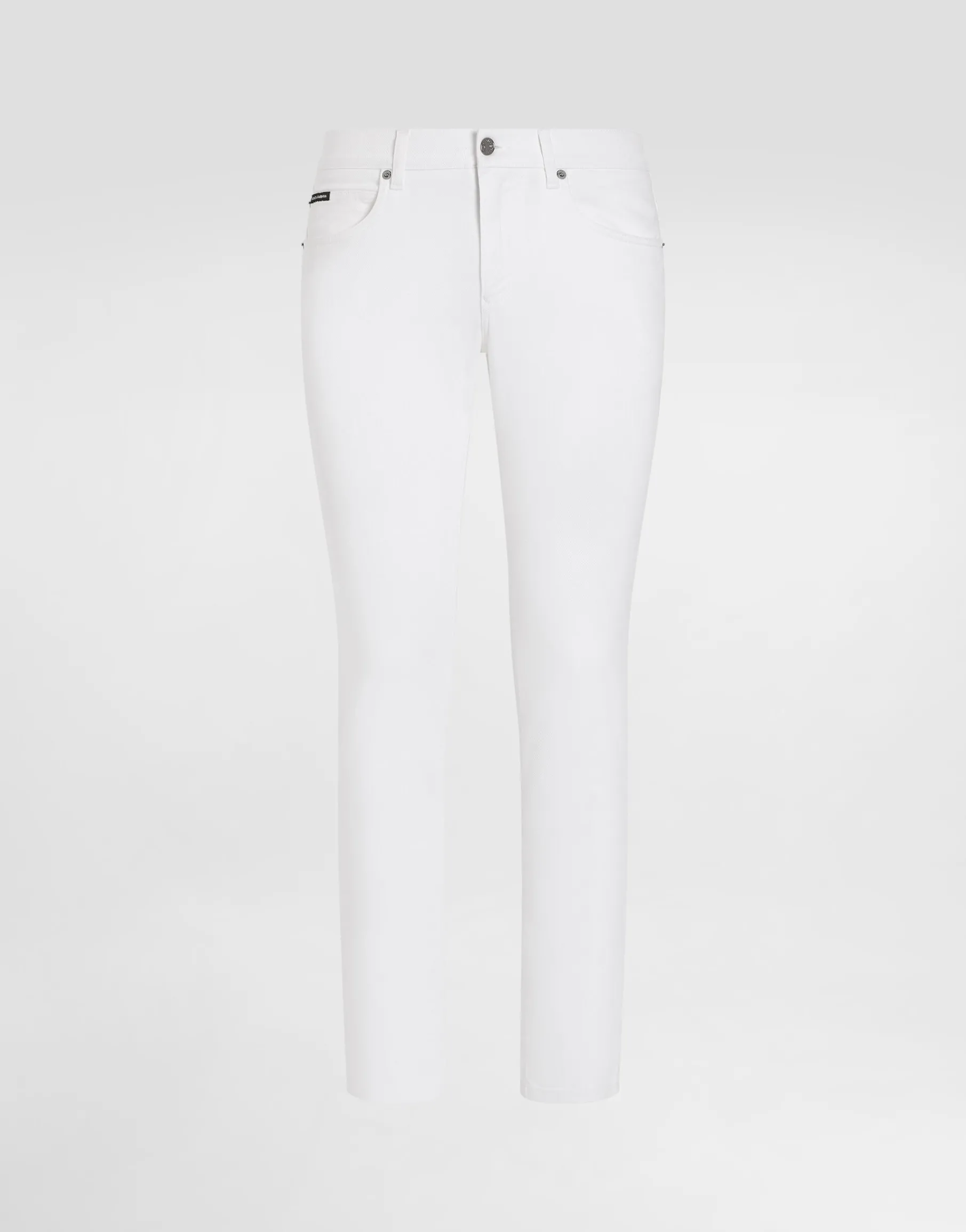White regular stretch jeans