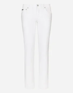 White skinny stretch jeans