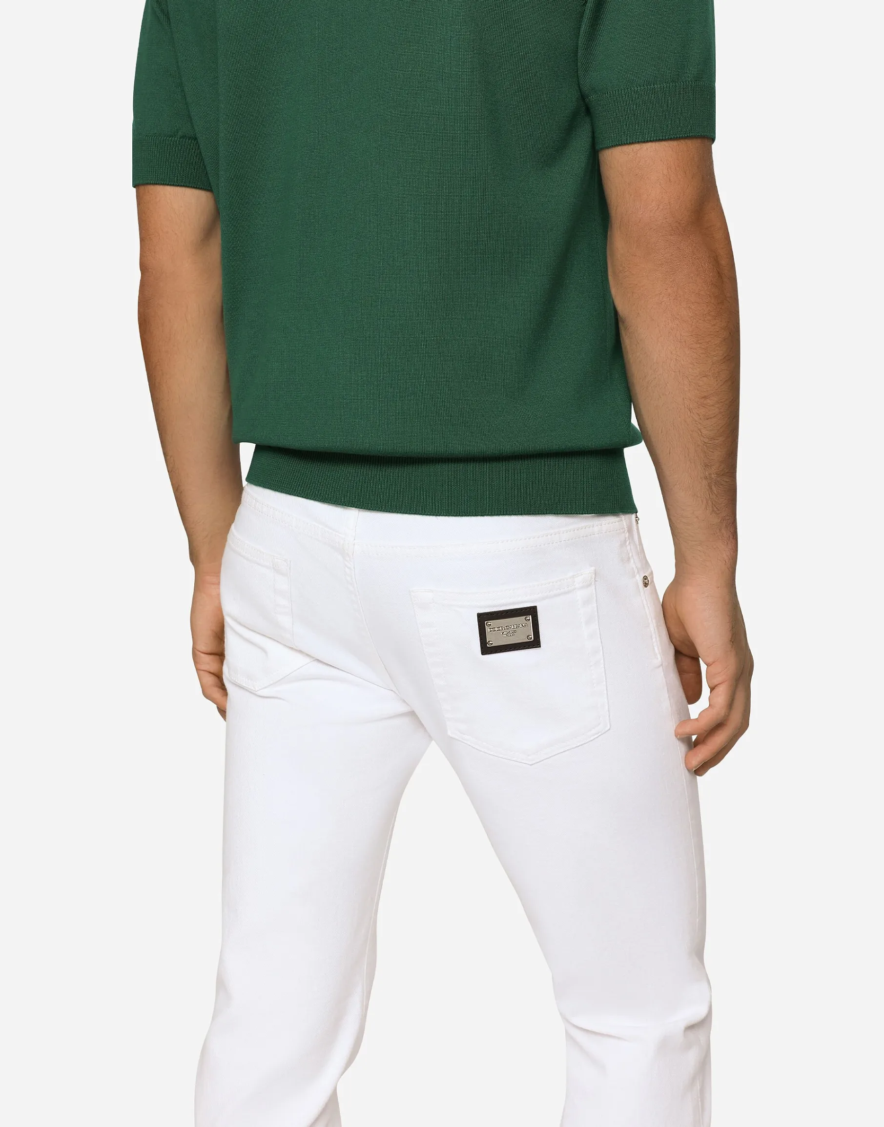 White skinny stretch jeans