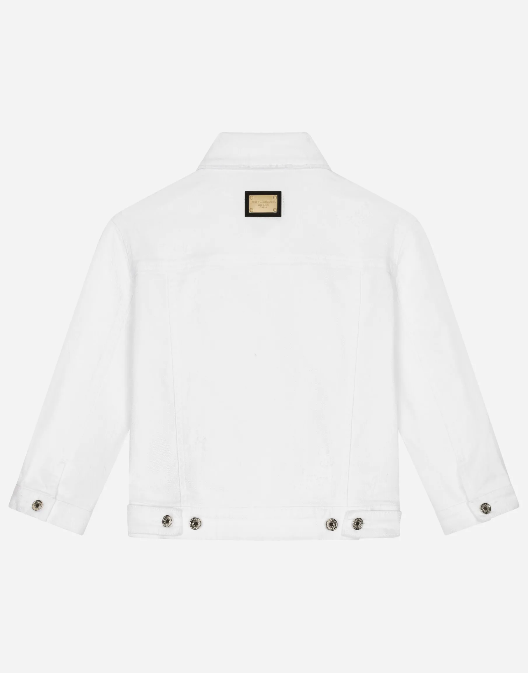 White stretch denim jacket