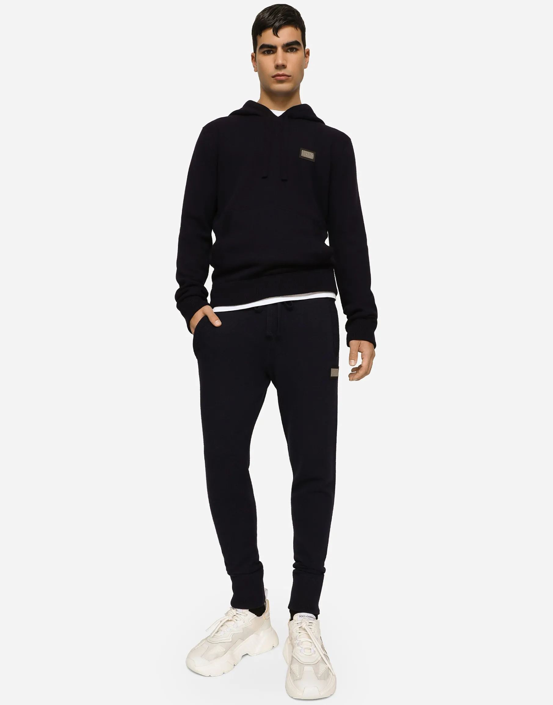 Wool and cashmere hooded sweater