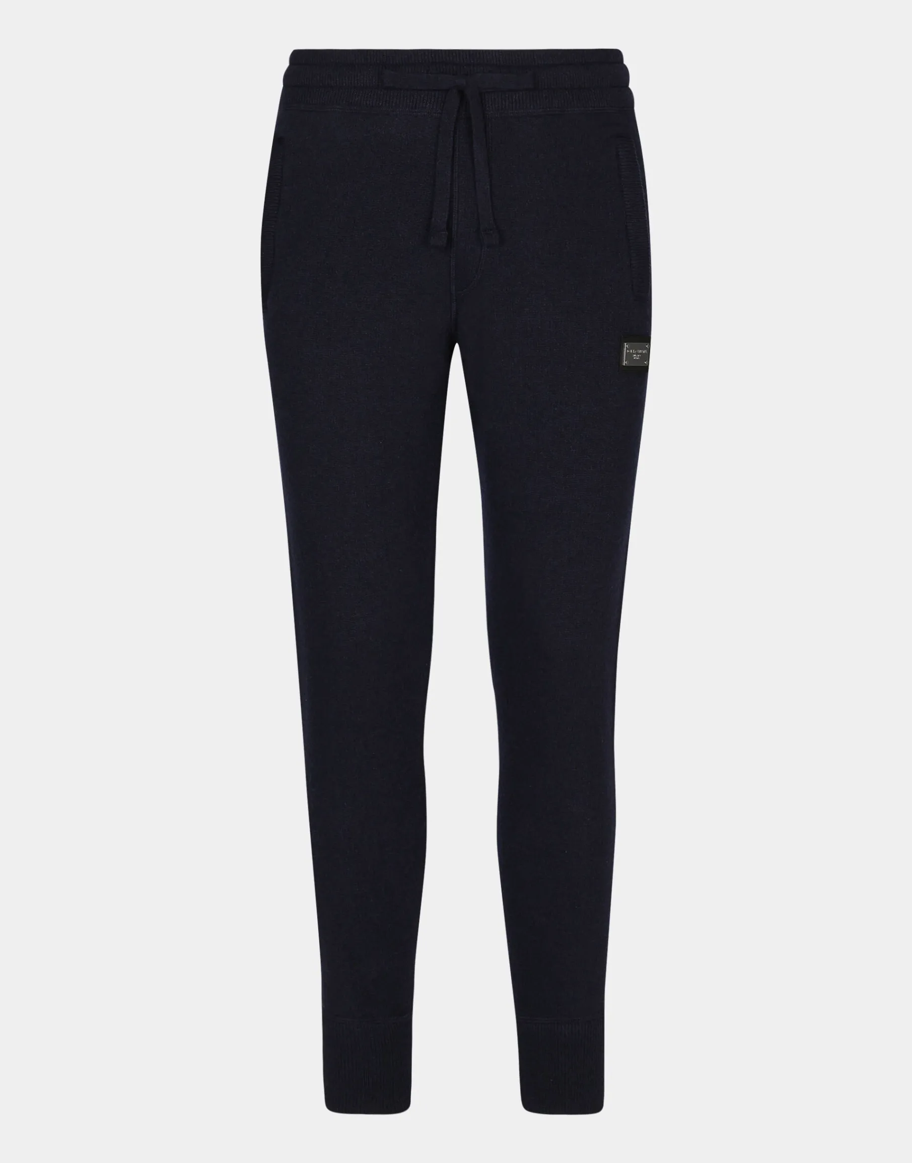 Wool and cashmere knit jogging pants