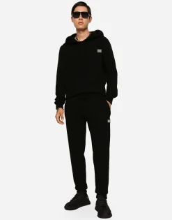 Wool and cashmere knit jogging pants