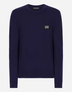 Wool and cashmere round-neck sweater