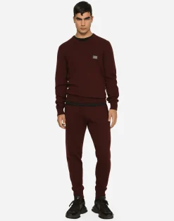 Wool and cashmere round-neck sweater