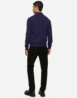 Wool and cashmere round-neck sweater