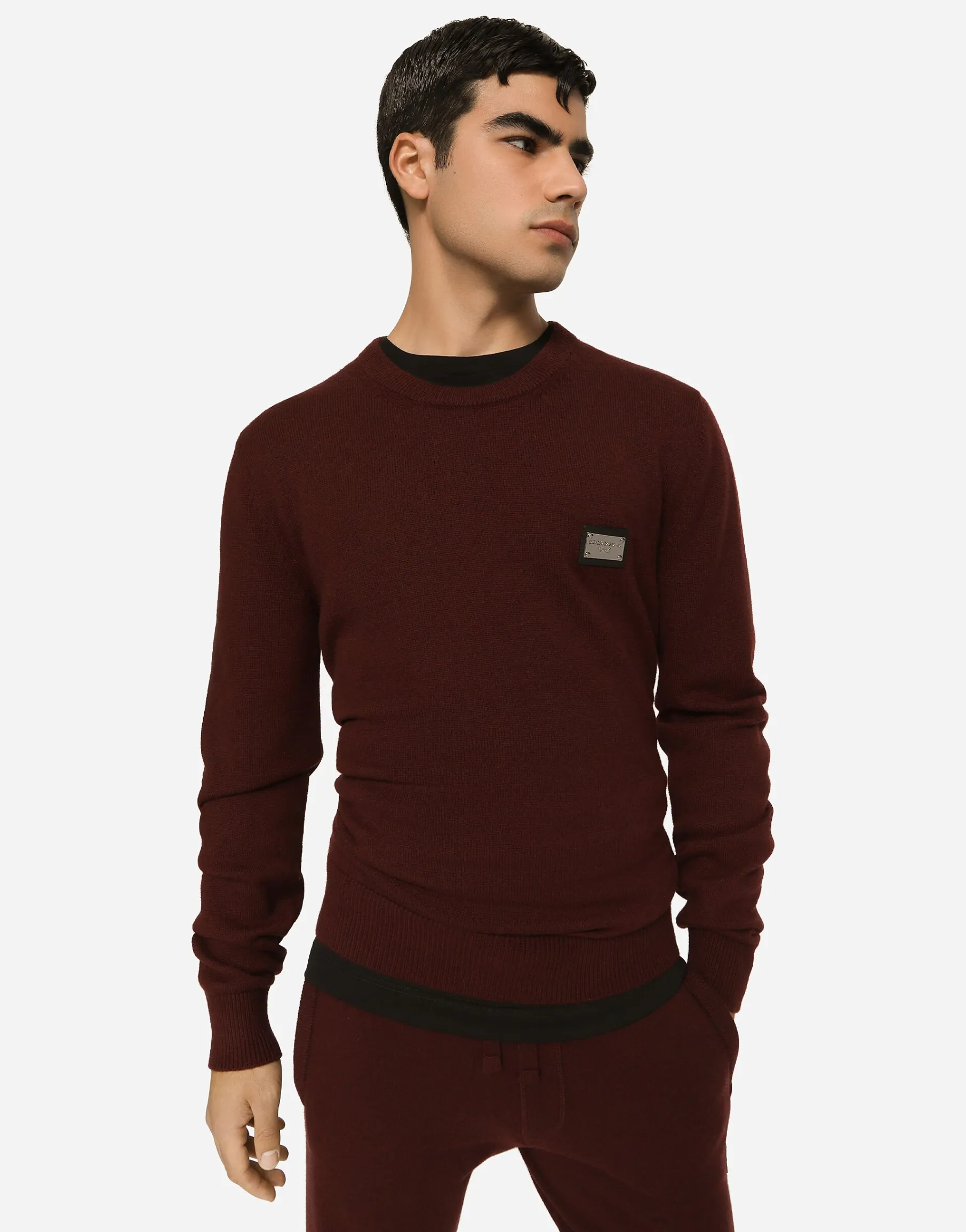 Wool and cashmere round-neck sweater
