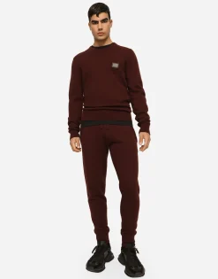Wool and cashmere round-neck sweater