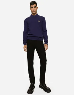 Wool and cashmere round-neck sweater