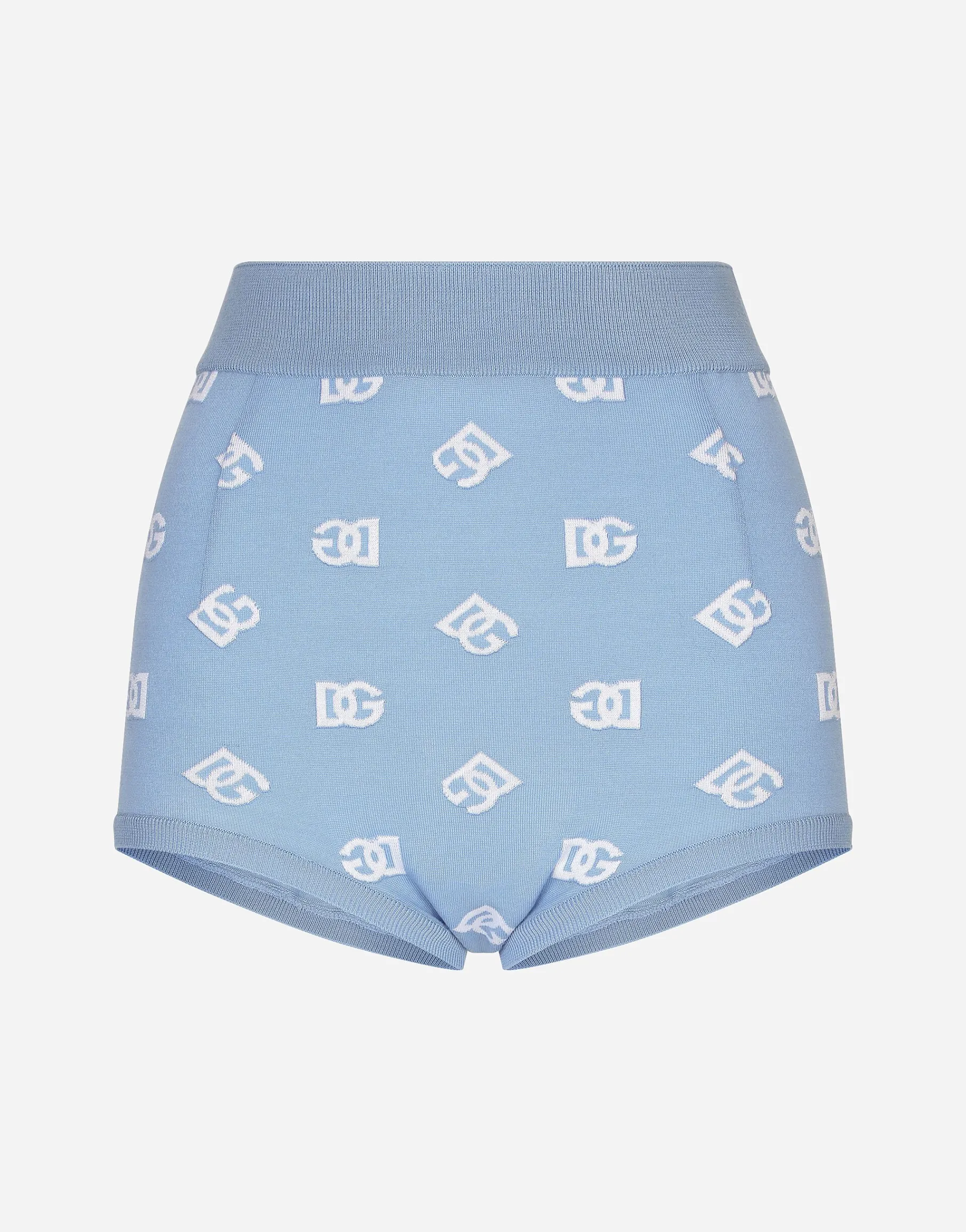 Wool and silk high-waisted panties with DG logo inlay