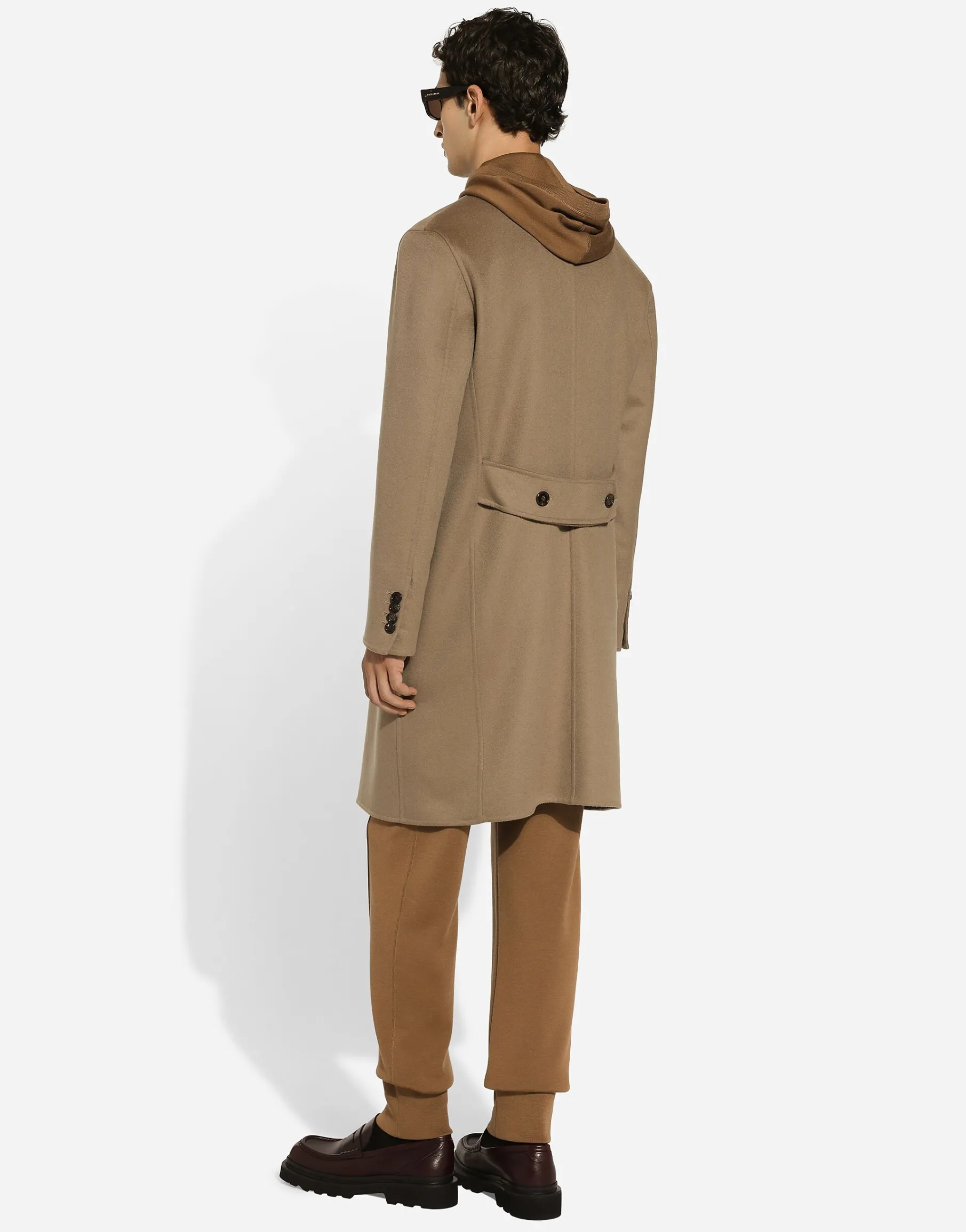 Wool and silk hoodie with DG patch