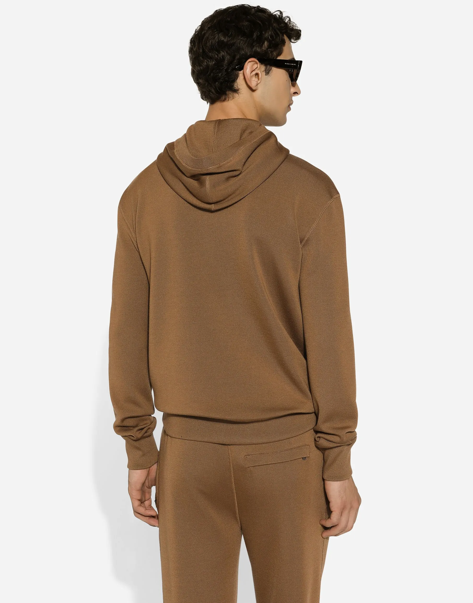 Wool and silk hoodie with DG patch