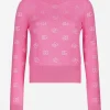 Wool and silk jacquard sweater with tonal DG logo