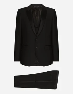 Wool and silk Martini-fit tuxedo suit